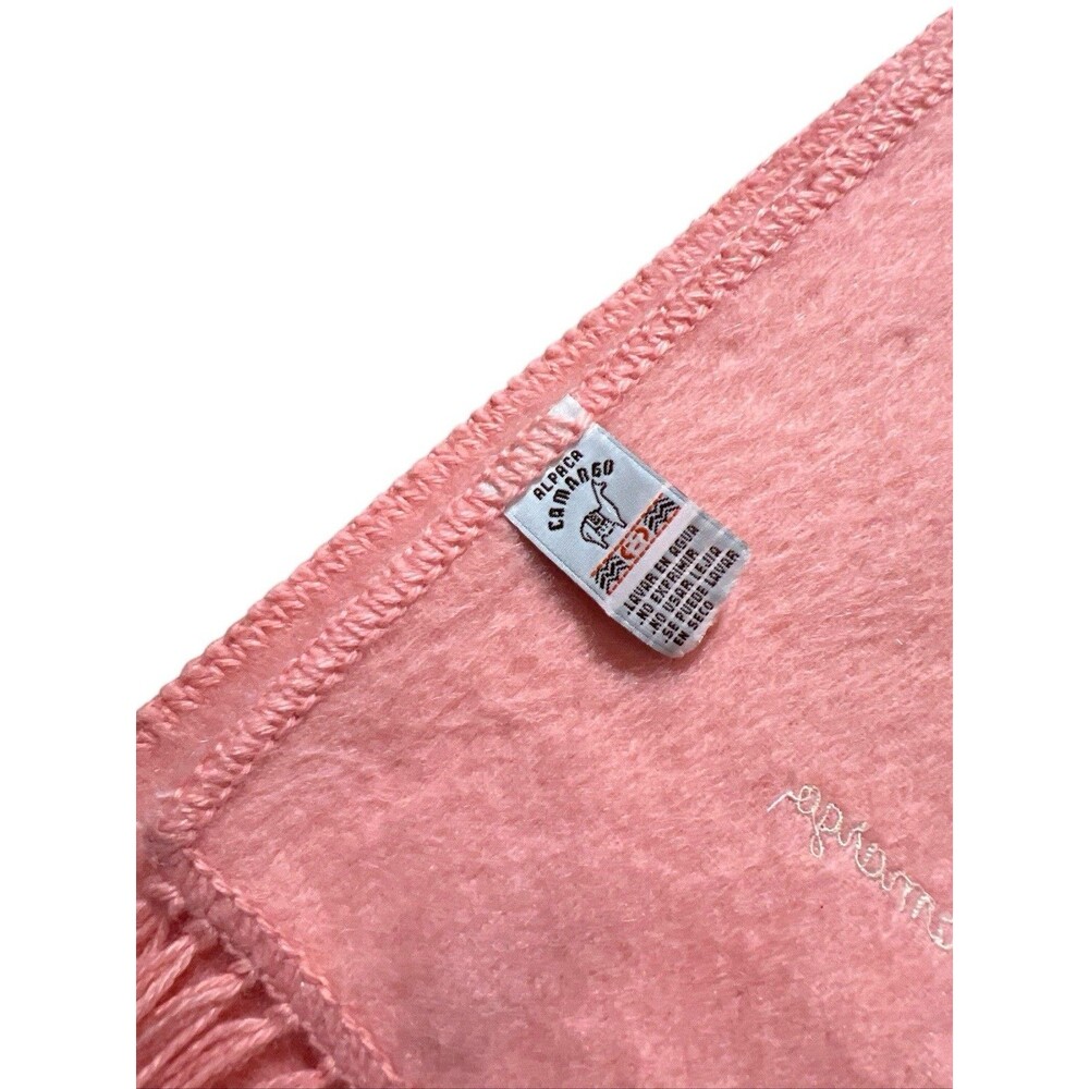 NWT 100% Alpaca Fur Scarf Made by Camargo From Peru Peruvian Soft PINK - Picture 4 of 10